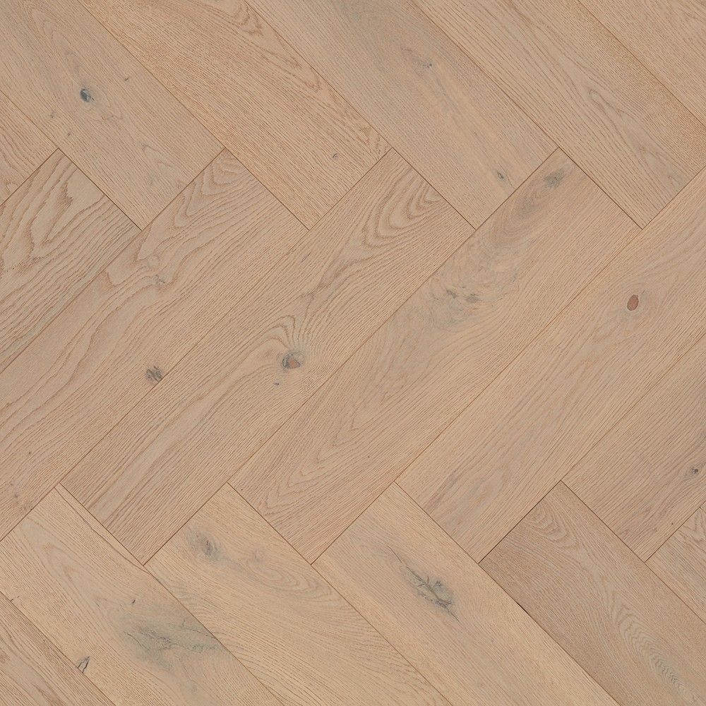 Heartwood Oak Herringbone Whisp Brushed and Matt Lacquered